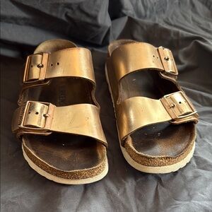 Birkenstock Metallic Bronze Sandals